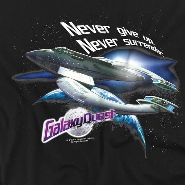 Galaxy Quest Herr Never Surrender T-Shirt M Svart Black M