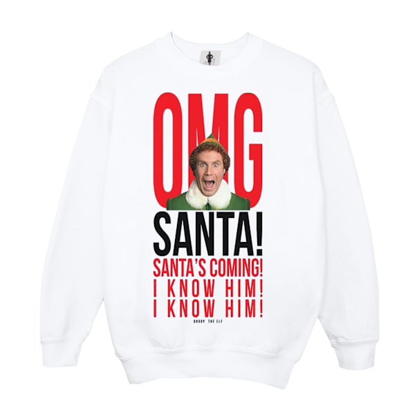 Elf Boys OMG Santa I Know Him Sweatshirt 5-6 år Vit White 5-6 Years