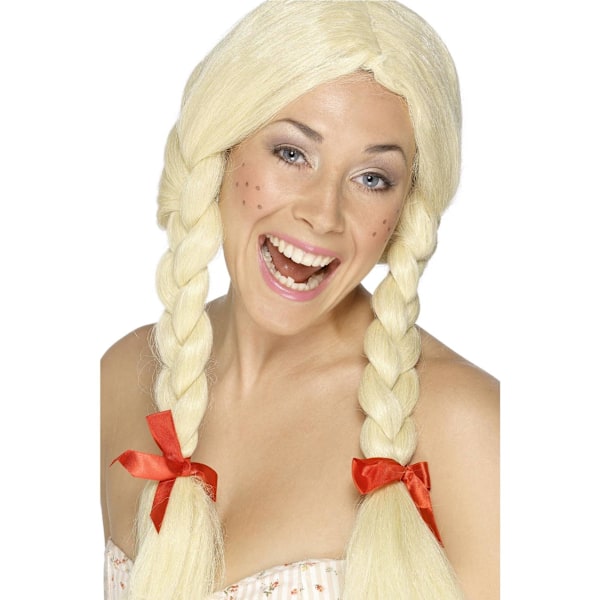 Smiffys Skolflicka Peruk One Size Blond Blonde One Size