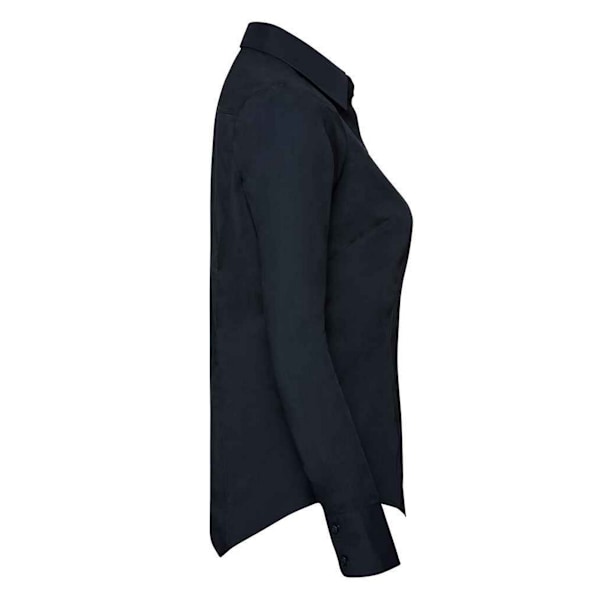 Russell Collection Damkläder Poplin Passform Långärmad Skjorta French Navy 12 UK