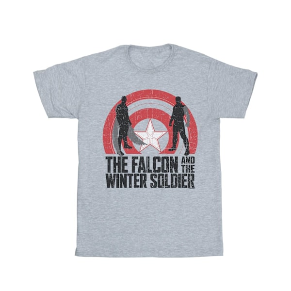 Marvel Herr The Falcon And The Winter Soldier Shield Silhouette Sports Grey 5XL