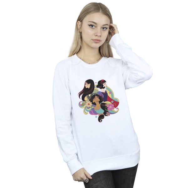 Disney Dam/Damer Princess Mulan Jasmine Snövit Sweatshirt White S