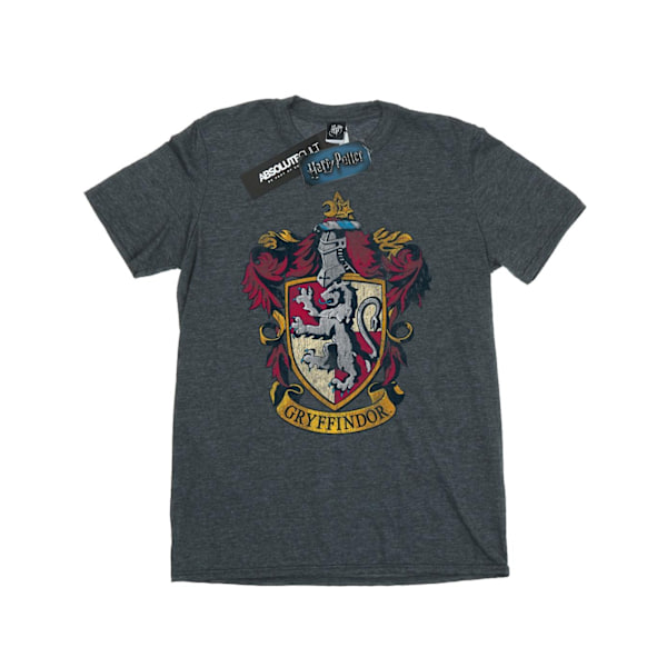 Harry Potter T-shirt i bomull för män, Gryffindor, L, mörkgrå Dark Heather L