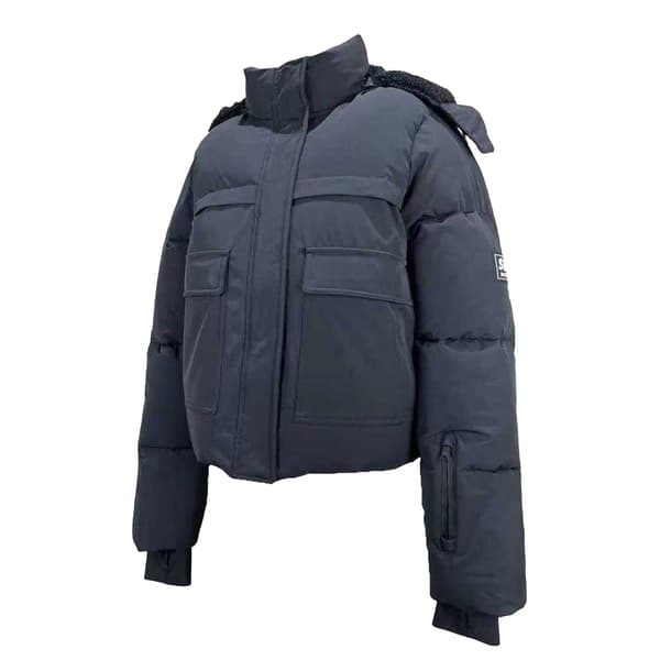 Jack Wills Dam/Dam Croppad Pufferjacka 8 UK Svart Black 8 UK