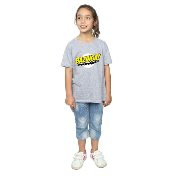 The Big Bang Theory Girls Bazinga Bomull T-shirt 12-13 År Sp Sports Grey 12-13 Years