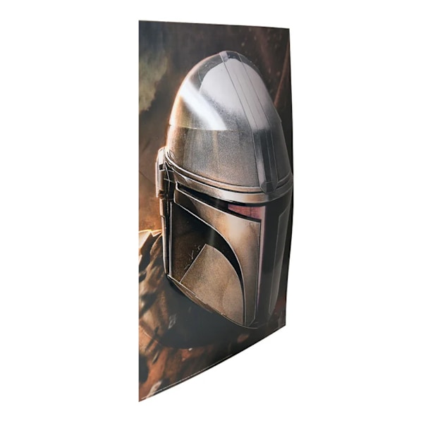 Star Wars The Mandalorian Pop Heads 3D Poster 44cm x 31.2cm Bro Brown/Black 44cm x 31.2cm