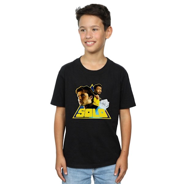 Star Wars Boys Solo Retro Triangle T-shirt 5-6 år Svart Black 5-6 Years