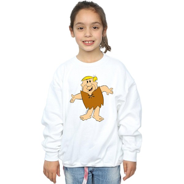 The Flintstones Girls Barney Rubble Classic Pose Sweatshirt 7-8 White 7-8 Years