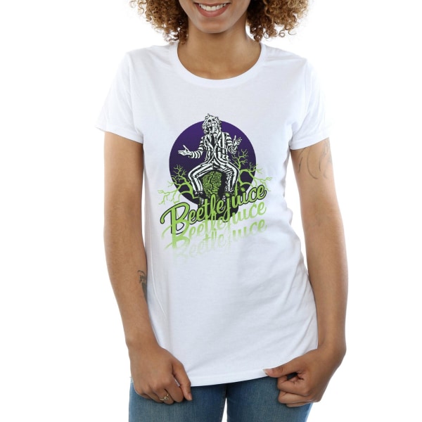 Beetlejuice Dam/Dam T-shirt i bomull L Vit White L