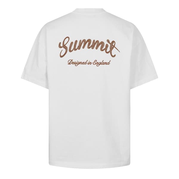 Summit Herr T-shirt med stygn, Oversized L Ecru Ecru L