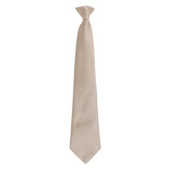 Premier Mens Fashion ”Colours” Work Clip On Tie One Size Khaki Khaki One Size