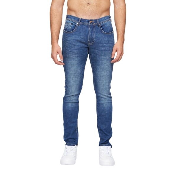 Duck and Cover Herr Doves Slim Jeans 34S Mellanblå Mid Wash 34S