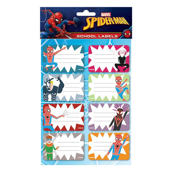 Spider-Man-skissetiketter (paket med 8) En one size Flerfärgad Multicoloured One Size