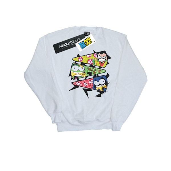 DC Comics Herr Teen Titans Go Pizzabit Sweatshirt L Vit White L