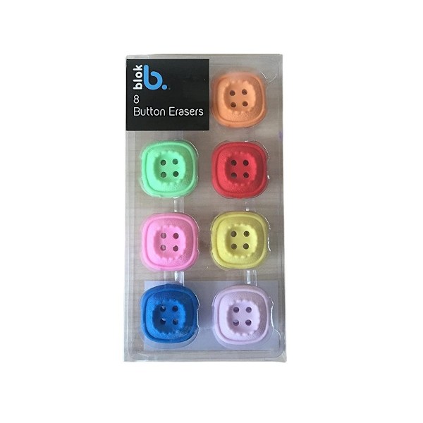 Blok b Button Suddgummin (Förpackning om 8) En Storlek Flerfärgad Multicoloured One Size
