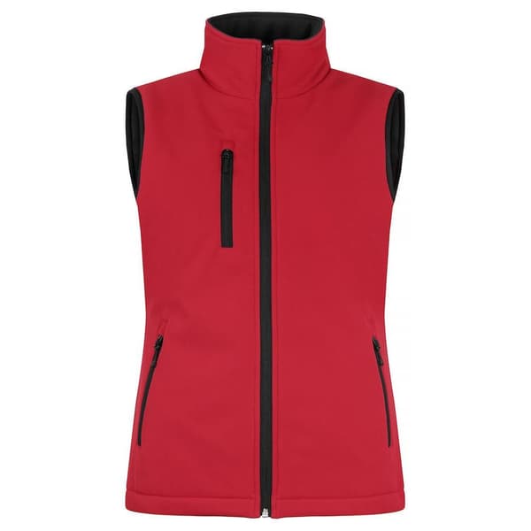 Clique Dam/Dam Softshell Paneler Gilet L Röd Red L