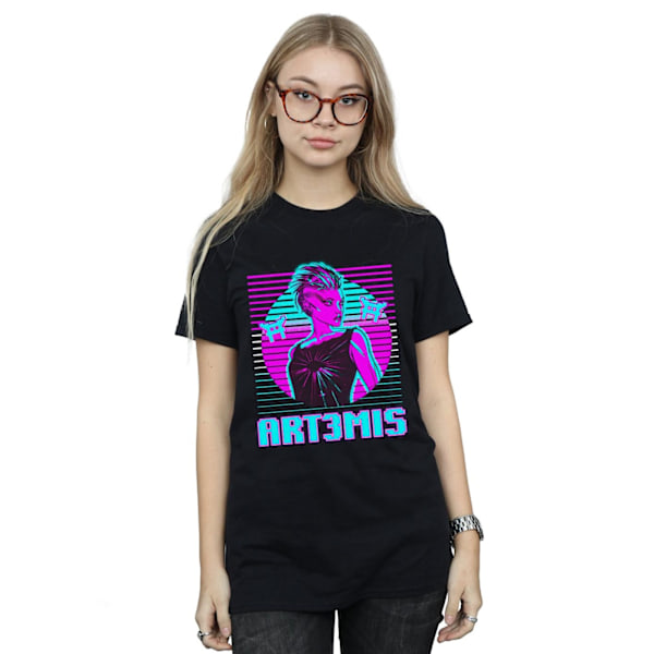 Ready Player One Dam/Damer Neon Art3mis Bomull Boyfriend T- Black XXL