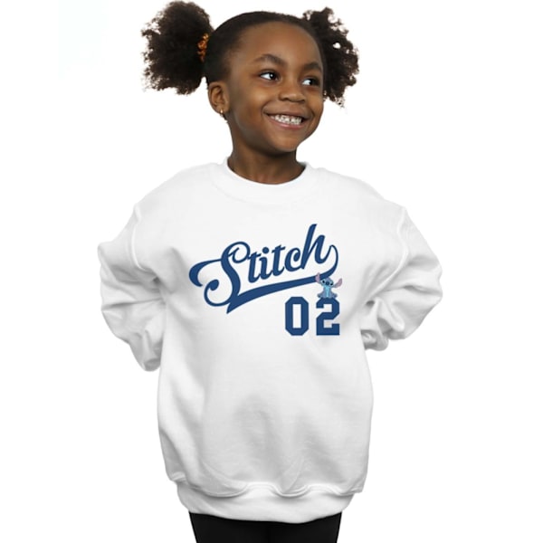 Disney Girls Lilo And Stitch Athletic Sweatshirt 9-11 År Vit White 9-11 Years