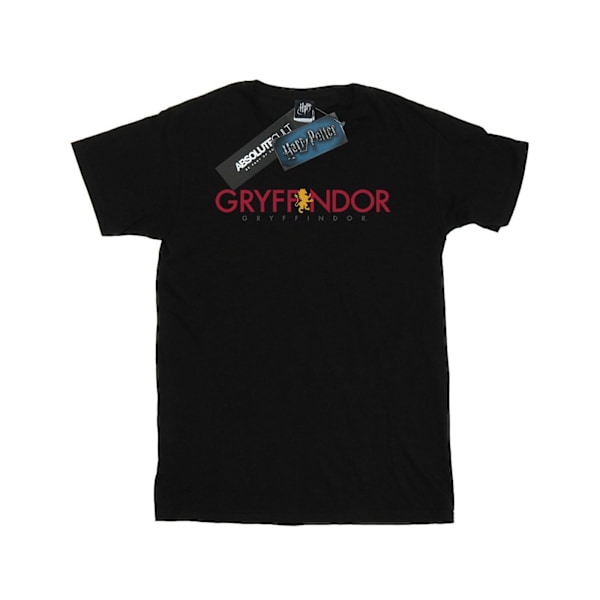 Harry Potter T-shirt för män Gryffindor Text XL Svart Black XL