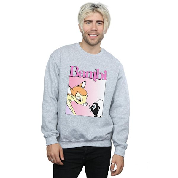 Disney Herr Bambi Nice To Meet You Sweatshirt L Sports Grey Sports Grey L