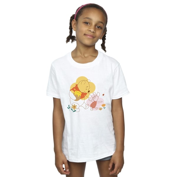 Disney Girls Winnie The Pooh Piglet Bomull T-shirt 9-11 År W White 9-11 Years