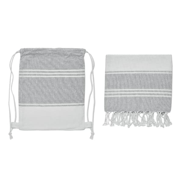 MidOcean Hammam Handduk Dragskopåse Set One Size Grå Grey One Size