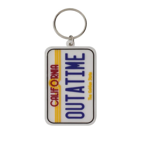 Back To The Future Licensskylt Gummi Nyckelring One Size Vit White One Size
