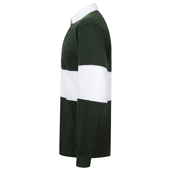 Front Row Unisex Rugbytröja med paneler för vuxna M Flaska/Vit Bottle/White M