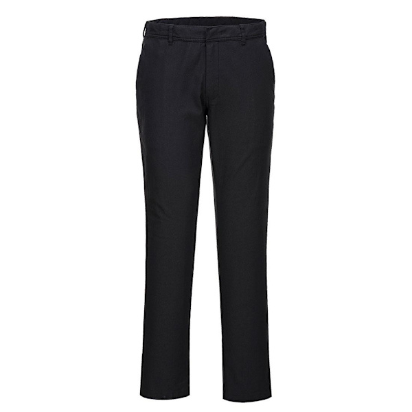 Portwest Herr Chino Stretch Slim Byxor 52R Svart Black 52R
