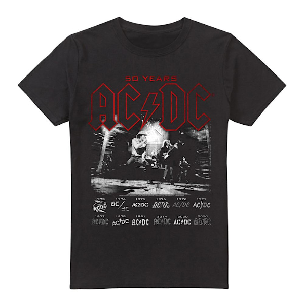 AC/DC Herr Logo Stack T-Shirt S Svart Black S
