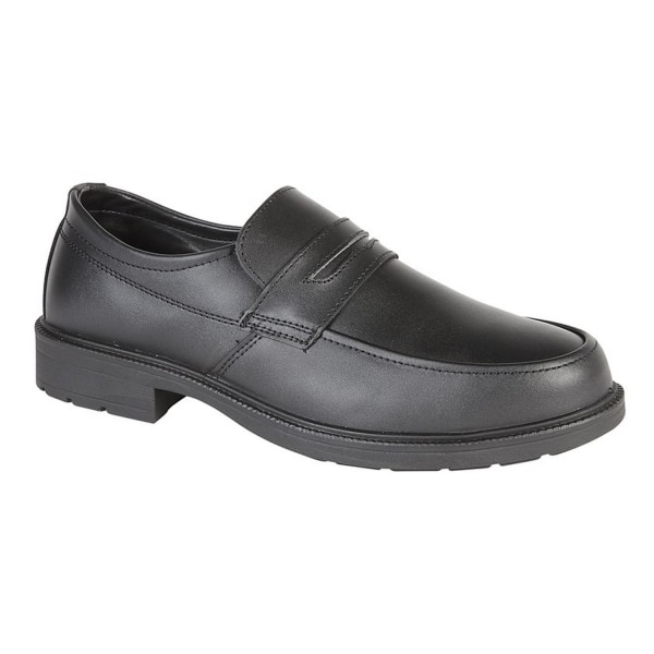 Grafters Herruniform/Managers Step In Safety Leather Shoe 42 B Black 42