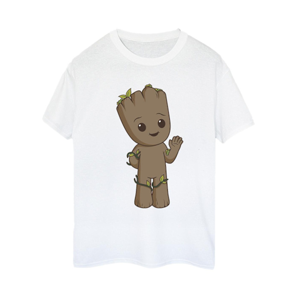 Marvel Dam/Damer Jag Är Groot Söta Groot Bomull Pojkvän T-S White 3XL