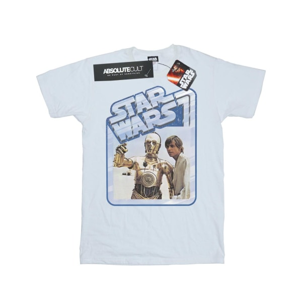 Star Wars Girls Luke Skywalker And C-3PO bomull T-shirt 7-8 Ja White 7-8 Years