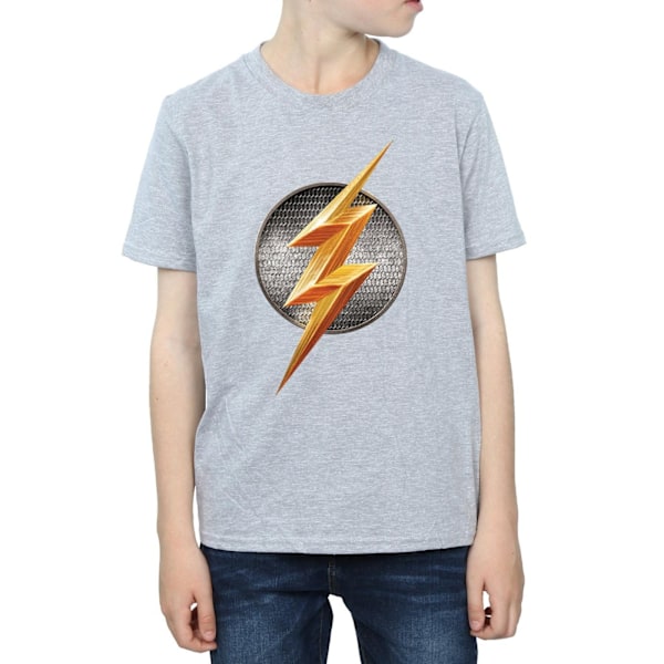 DC Comics Boys Justice League Movie Flash Emblem T-Shirt 9-11 Y Sports Grey 9-11 Years