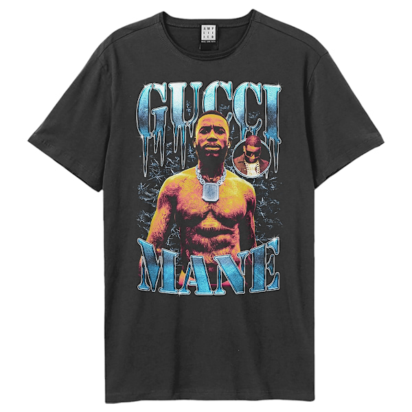 Amplified Unisex Vuxen Drip Gucci Mane T-Shirt M Kolgrå Charcoal M