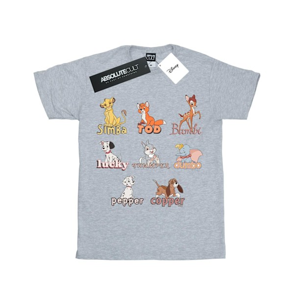 Disney Girls Little Friends Animals Bomull T-shirt 12-13 år Sports Grey 12-13 Years