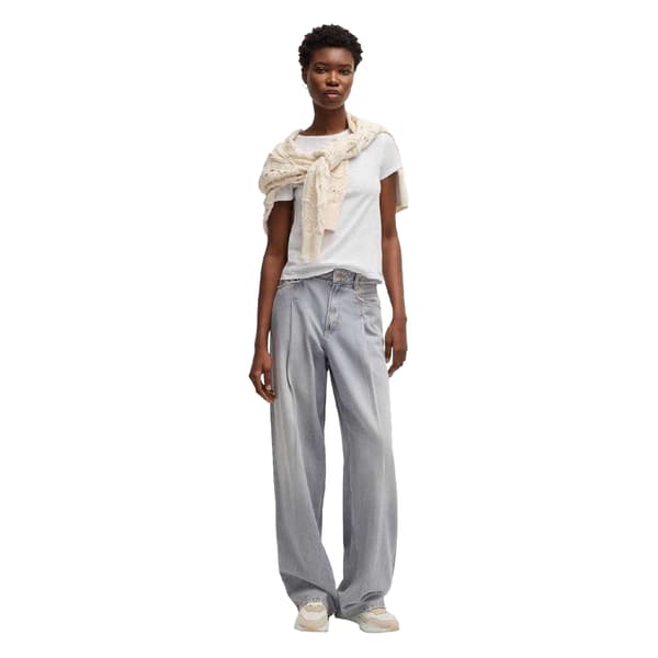 Boss Dam/Dam Slub Regular T-shirt M Vit Slub White Slub M