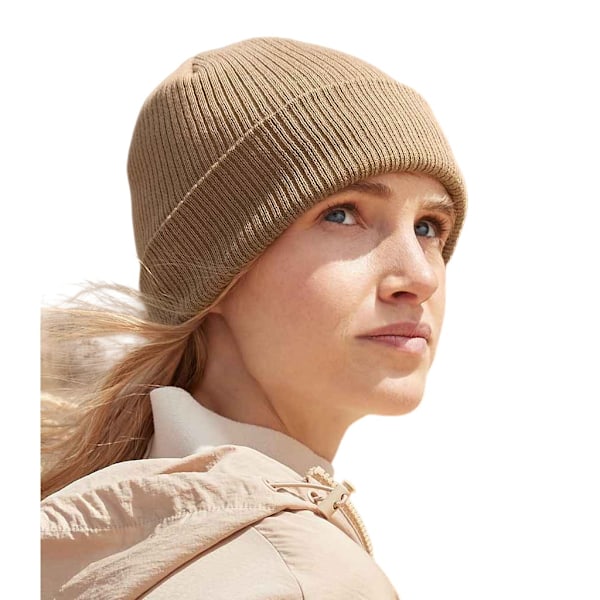 Beechfield Unisex Vuxen Ribbad Polylana Mössa En Storlek Biscuit Biscuit One Size