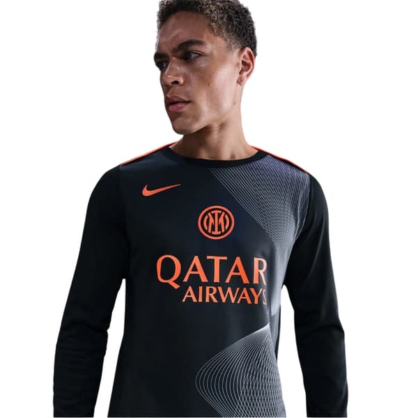 Nike Herr Inter Milan Tredje Träningsfotbollströja Före Match M Black/Blue M