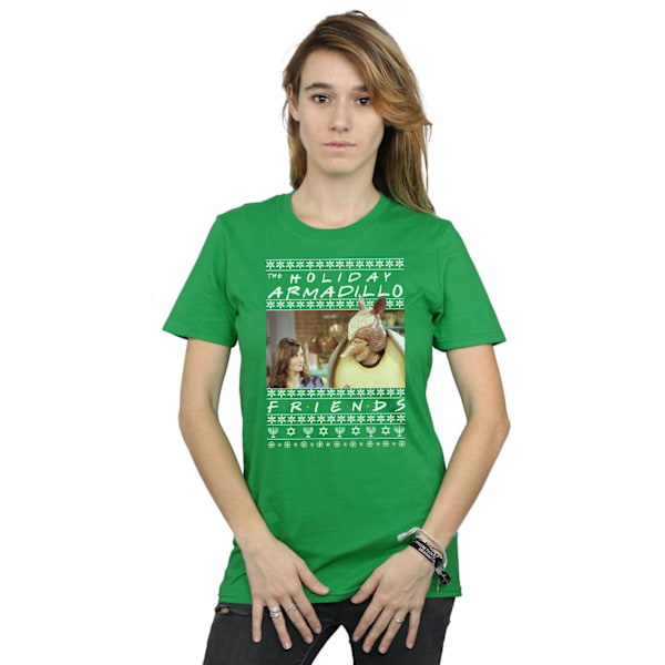 Friends Dam/Damer Fair Isle Holiday Armadillo Bomull Boyfriend T-Shirt M Irländsk Grön Irish Green M