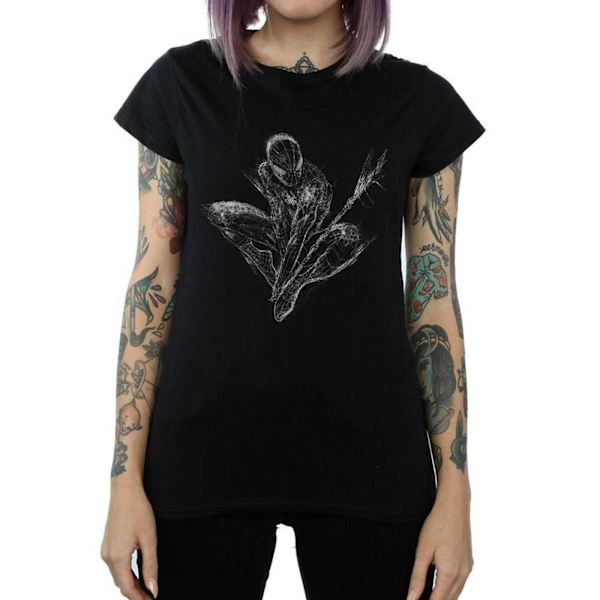 Marvel Dam/Dam Spider-Man Web Crouch Bomulls T-shirt XL Sv Black XL