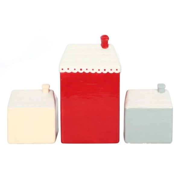 Something Different Hus Dekoration Set (3-pack) Cream/Red One Size