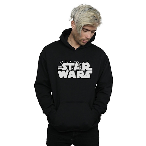 Star Wars Minimalistisk Logotyp Hoodie M Svart Black M