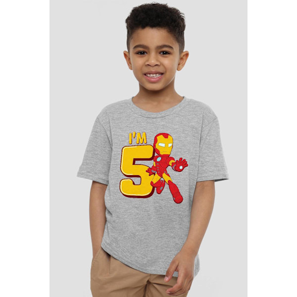 Iron Man Barn/Barn Söt 5-årsdag T-shirt 5-6 År Spo Sport Heather 5-6 Years