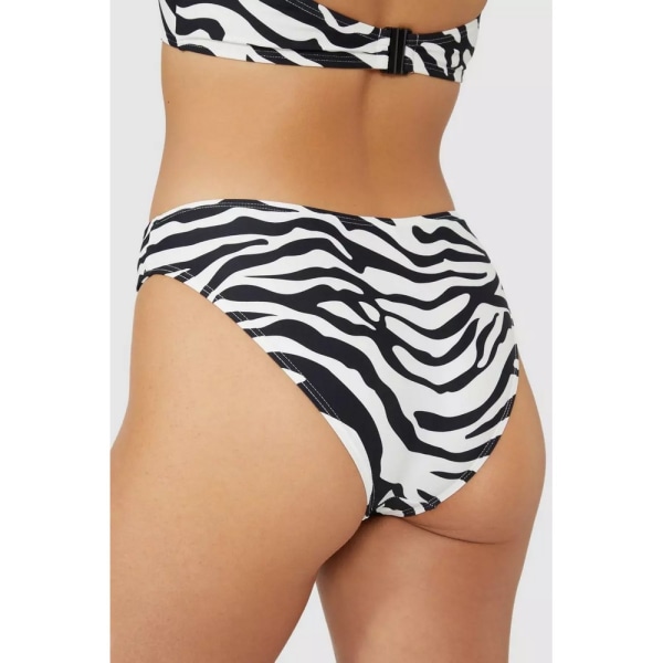 Underbara bikiniunderdelar med print för damer/damer 1 White/Black 10 UK