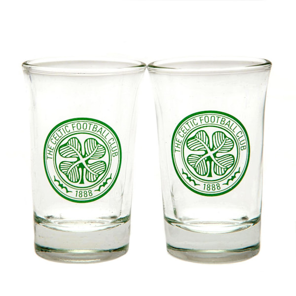 Celtic FC Crest Shot Glass (2-pack) One Size Clear/Green Clear/Green One Size