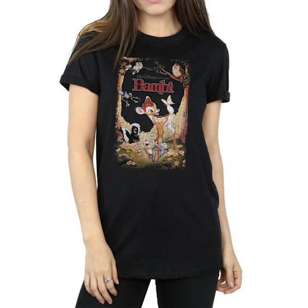 Bambi Dam/Dam Poster Bomull Boyfriend T-shirt XXL Svart Black XXL