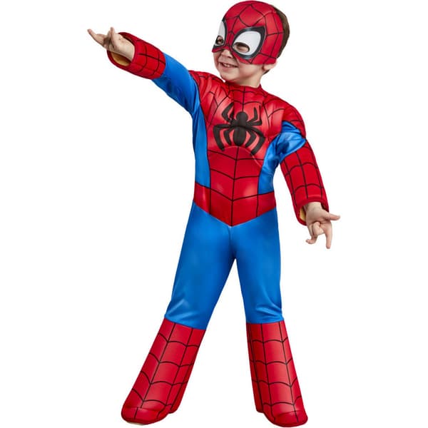 Spider-Man Boys Deluxe Kostym 3-4 År Röd/Blå Red/Blue 3-4 Years