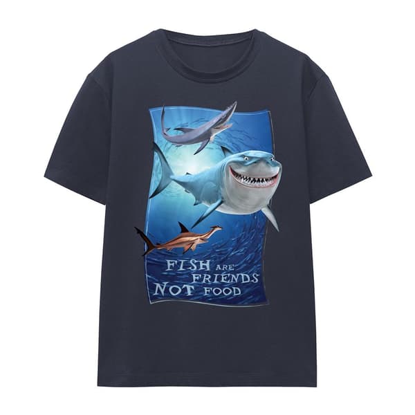 Hitta Nemo Dam/Flickor Fiskar Är Vänner T-Shirt S Mörkblå Deep Navy S