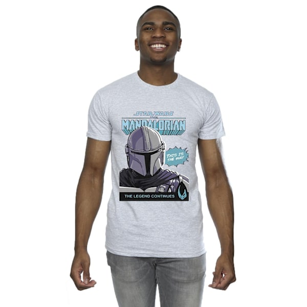 Star Wars The Mandalorian Herr Mando Comic Cover T-Shirt 5XL Sp Sports Grey 5XL